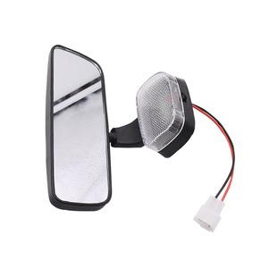 摩托电动三轮车四轮封闭客运车后视镜带灯驾驶室内视镜倒车镜配件
