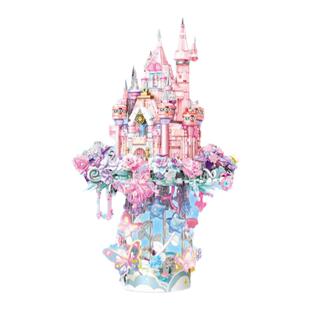 森宝积木花颜城堡积木花坊益智拼装玩具摆件模型女孩节日礼物