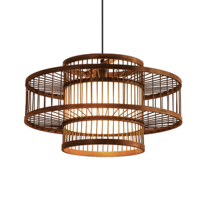 新中式竹编吊灯禅意茶室茶桌灯餐厅名宿中古国风吊灯日式中式灯笼