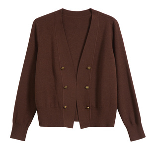 羊毛针织开衫女轻奢高级感长袖毛衣外套2025早秋新款加厚外搭上衣