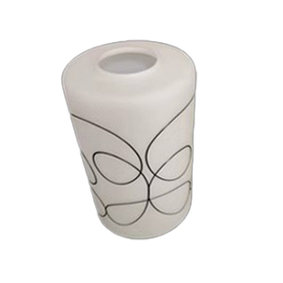 单口圆球玻璃奶白上下磨砂磨砂白色外壳吊灯吸顶灯台灯罩灯具配件