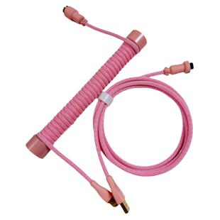 8K磁轴键盘客制化航插线键盘数据线EZ63/小蜜蜂Made68pro猛男粉色