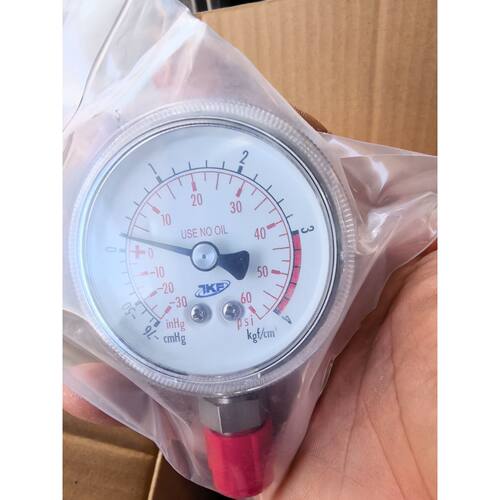 在线议价TKF 1/4直立公头 压力表 -30-60Psi