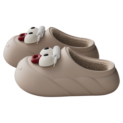 怪萌防水棉拖鞋女士2025新款冬季