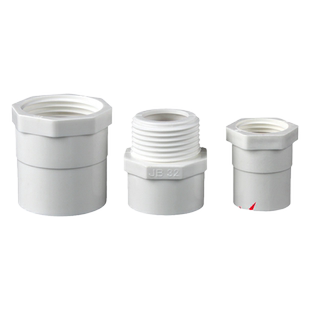 upvc给水内外丝直接PVC上水管配件管件寸给水管外丝接头内丝直接