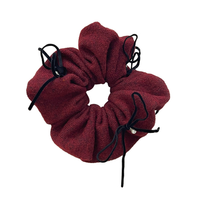 红色蝴蝶结大肠发圈高级感发绳女