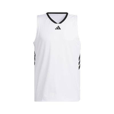 Adidas阿迪达斯男装2025夏季新款3-STRIPES透气无袖T恤JN4745