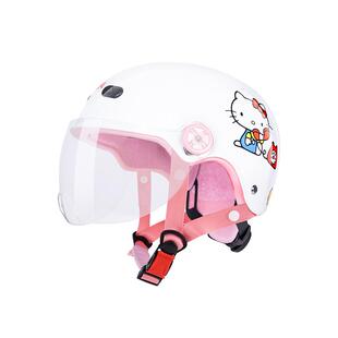 VAR新国标3C认证hellokitty电动摩托车儿童夏季头盔男女孩安全帽