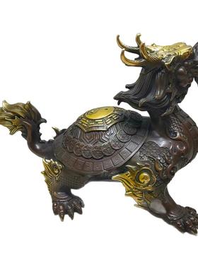 中式家居仿古八卦龙龟摆件铜阳台路口天斩门客厅玄关书房镇宅招财
