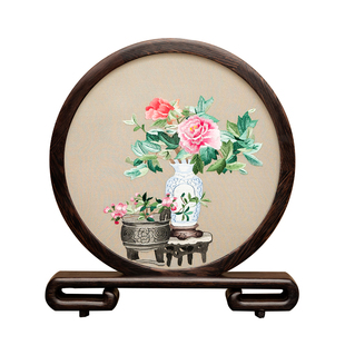 绣美双面绣摆件手工刺绣装饰摆台中国特色送客户商务礼品纪念礼物