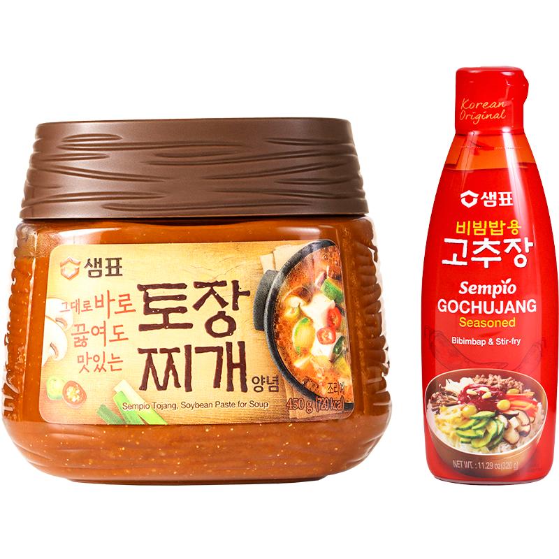 膳府韩式大酱汤石锅拌饭酱组合装