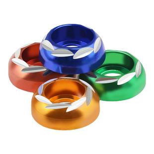 铝合金垫圈杯头垫片踏板车装饰配件车牌照螺丝垫圆头雕花M6