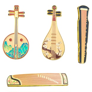 古典乐器冰箱贴琵琶古筝古琴阮咸金属磁性装饰国风文创礼品伴手礼