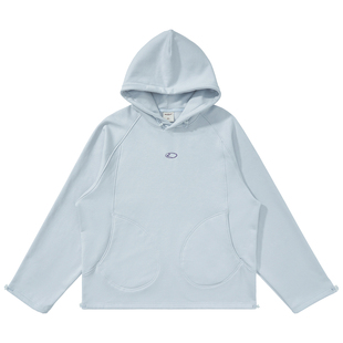 Mentmate 25AW 秋冬户外运动风加绒连帽卫衣 蓝色系工装松紧外套