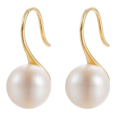 珍珠挂钩耳环高跟鞋女大号