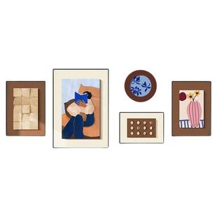 立体客厅装饰画沙发背景墙挂画多巴胺现代新款壁画背景画奶油高级