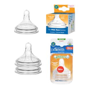 drbrowns布朗博士奶瓶奶嘴婴儿宽口径早产儿奶嘴流量P/1/2/3/4/Y