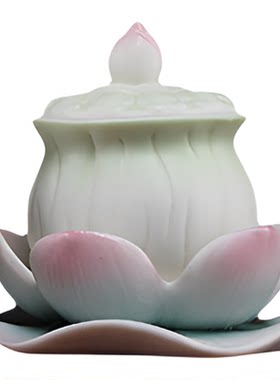 莲花圣水杯观音佛前净水杯供佛