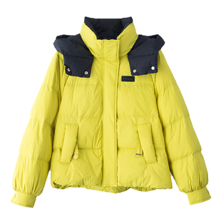 加厚保暖连帽面包羽绒服女士2026冬装新款韩系巨好看白鸭绒外套