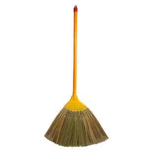 芒草扫把家用扫地笤帚捎把软毛不粘头发老式高粱庭院户外扫帚单个