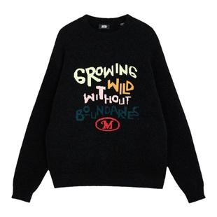 【SNH48同款】MLMR秋冬穿搭趣味图案套头手绘针织衫毛衣男女情侣