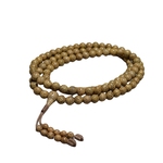 天然星月菩提108颗佛珠手串原生态干磨鸡油黄正月圆珠黄金籽项链