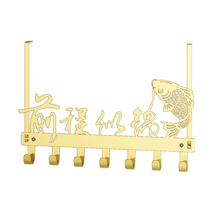 免打孔门后挂衣钩衣帽架卧室门后挂衣架强力挂衣服包包钥匙神器