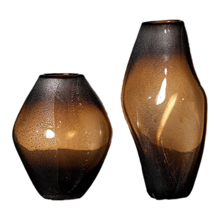 样板间书房书柜摆件意式轻奢极简高级感花瓶客厅电视柜家居装饰品