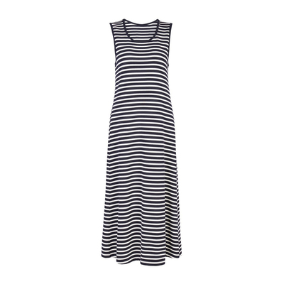 婉甸2026春季新品黑白条纹圆领背心式连衣裙吊带一体裙1251N07GX3