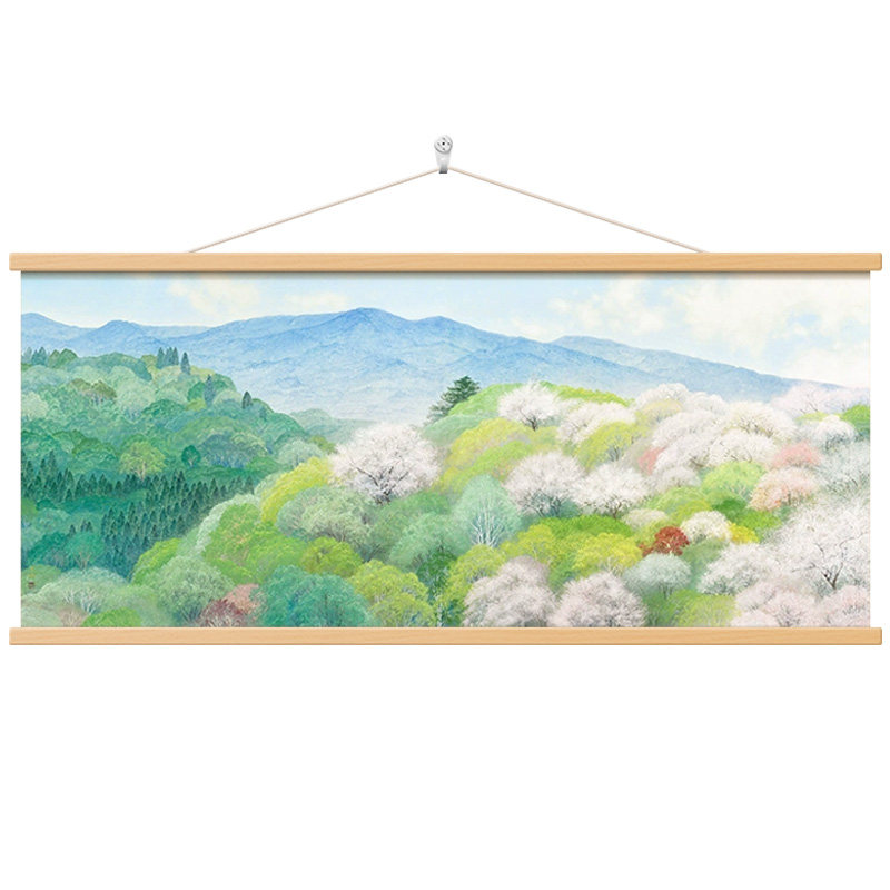 野地美树子日式原木风客厅挂画
