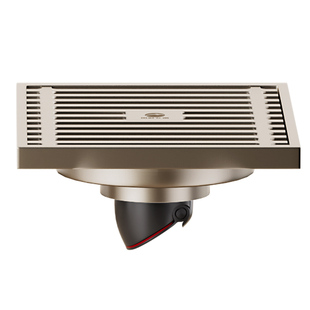 雨虹飞鱼奶油风40超薄通用全铜地漏卫生间淋浴防臭防反味两用神器