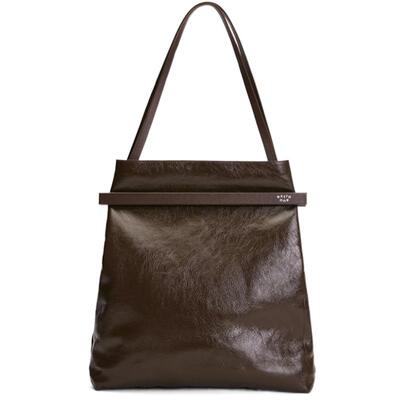 裂纹牛皮日常汉堡袋斜跨单肩包