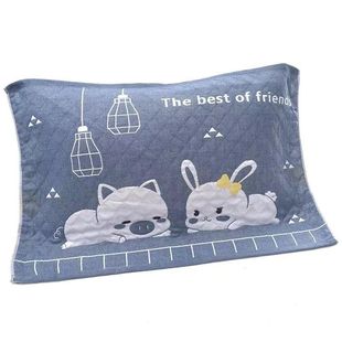 大尺寸枕巾枕头巾一对装高档家用加大厚成人情侣枕头盖巾加厚纱布