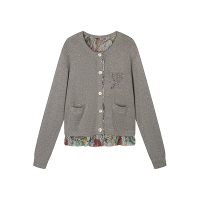 UOOYAA/乌丫里衬外露开衫