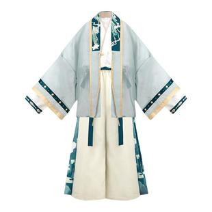 十三余童装[郁苍]新中式国风汉服男款套装秋季新款