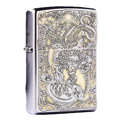 zippo招财貔貅磨砂送人招财纳福