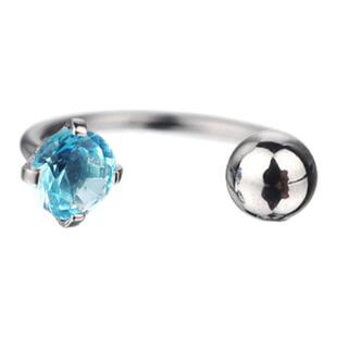 Shinma 0.8MM细针钛钢锆石马蹄环耳骨钉耳骨环欧美潮流穿刺饰品