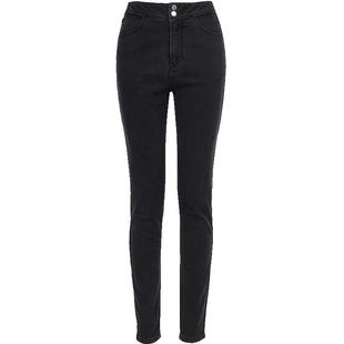 ONLY奥莱2025秋冬新款复古水洗舒适高腰九分裤修身铅笔裤牛仔裤女