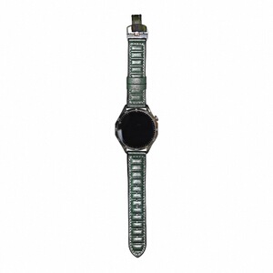 头层牛皮硅胶蝴蝶扣防汗表带适用华为GT5Pro表带Watch4Pro男22mm