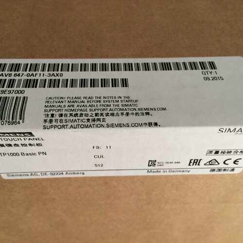 议价6AV6647-0AF11-3AX0西门子KTP1000触摸屏6AV66470AF113AX0议