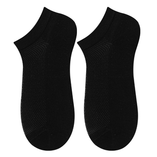 桑蚕丝袜子男款短袜夏季薄款网眼透气运动吸汗低帮短款白色船袜男