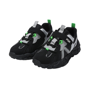 PONY波尼男女童新款复古休闲舒适运动鞋 241K1MD03BK