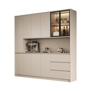 实木餐边柜靠墙一体现代简约轻奢奶油风客厅酒柜水吧台餐厅储物柜