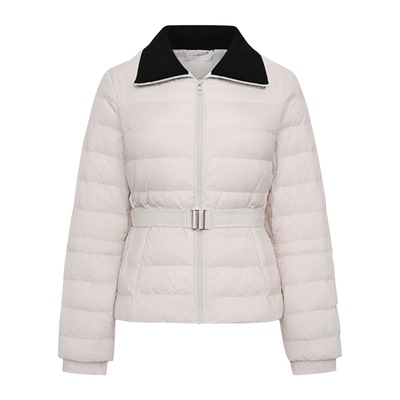 郭九九呢 秀智套装90白鸭绒收腰羽绒服冬季新款含腰带微喇牛仔裤