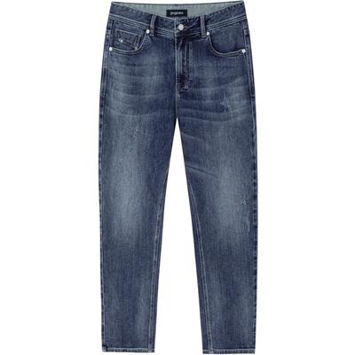 gxgjeans男装牛仔长裤磨破春季