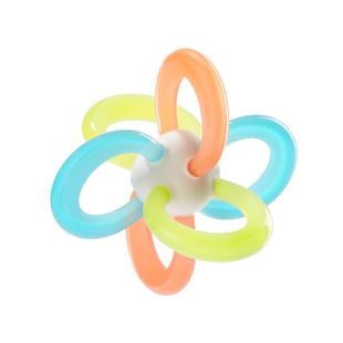 世喜曼哈顿手抓球牙咬胶婴幼儿硅胶可磨牙口欲期玩具防吃手小月龄