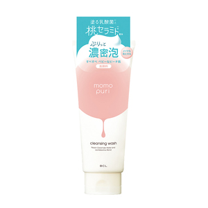 BCL进口momopuri蜜桃保湿泡沫洗面奶护肤桃子卸妆洁面乳2支学生女