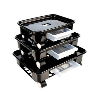 长方形花盆托盘/树脂塑料移动带接水盒万向轮花盘托盘/花托/包邮