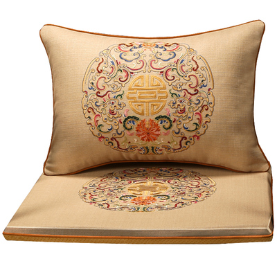 泰斯曼棉麻新中式沙发坐垫圈椅