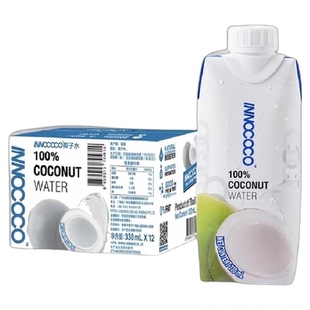 INNOCOCO泰国进口一诺可可椰子水330ml*12瓶补充电解质椰青水